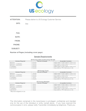 US Ecology Waste Profile Form