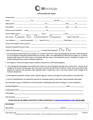 Credit Application Form