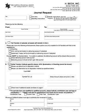 Journal Request Form
