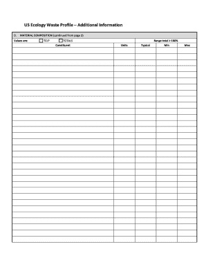 US Ecology Waste Profile Form