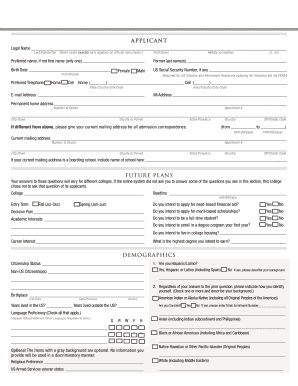 College Application Form