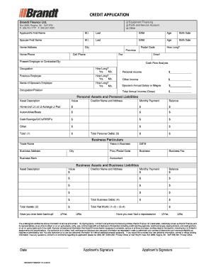 Credit Application Form