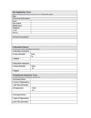 Job Application Form