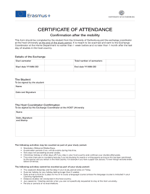 Certificate of Attendance