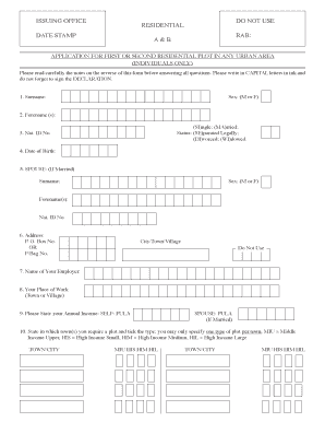 Botswana Residential Plot Application