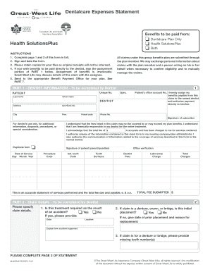 Dentalcare Expenses Statement