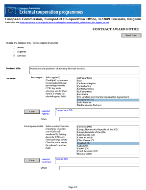 EU Contract Award Notice