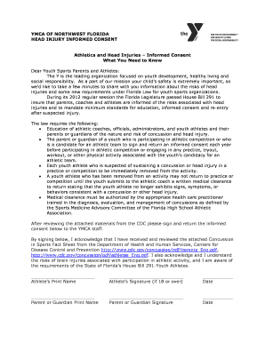 YMCA Head Injury Informed Consent