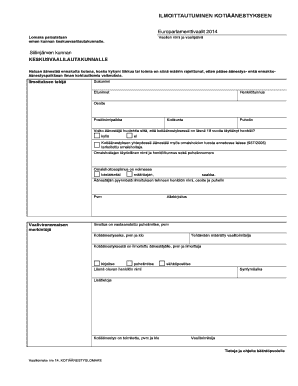 Finnish Home Voting Application Form