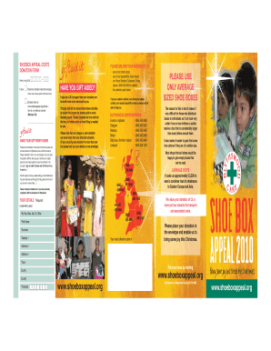Shoe Box Appeal Donation Form