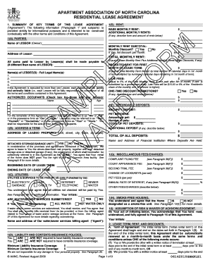 Residential Lease Agreement