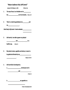 Self-Control Study Guide
