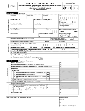 Indian Income Tax Return ITR-3