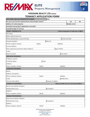 FIFESHIRE REALTY LTD MREINZ TENANCY APPLICATION - remaxelite co