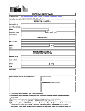 EU Financial Identification Form