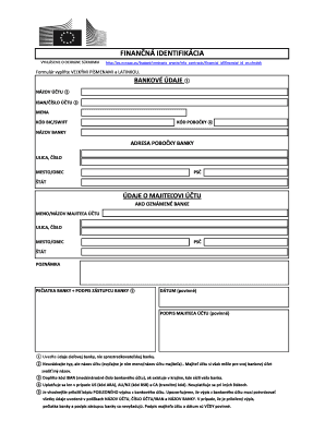 EU Financial Identification Form