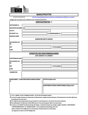 EU Bank Details Declaration