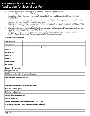 Maricopa County Special Use Permit Application