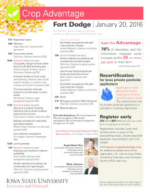 Crop Advantage Conference Registration Form