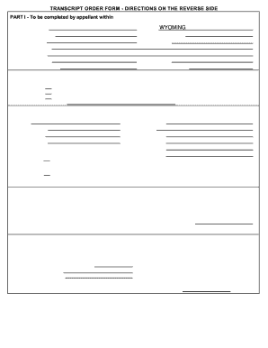 Transcript Order Form
