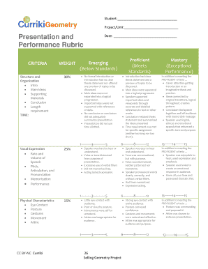 Geometry Presentation and Performance Rubric - bCurrikib - curriki