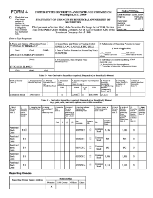 SEC Form 4 Statement of Changes in Beneficial Ownership