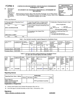 Form 4 Statement of Changes in Beneficial Ownership