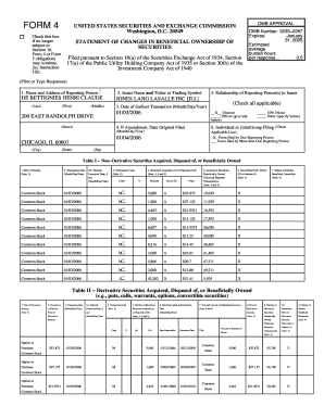 SEC Form 4 Statement of Changes in Beneficial Ownership