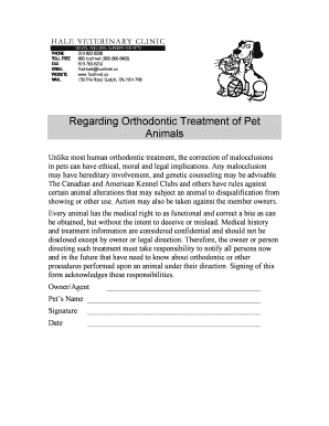 Orthodontic Treatment Consent Form