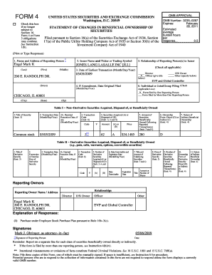 SEC Form 4 Statement of Changes in Beneficial Ownership