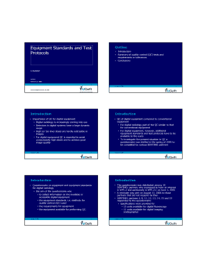 Equipment Standards and Test Outline Protocols Summary of - dimond3