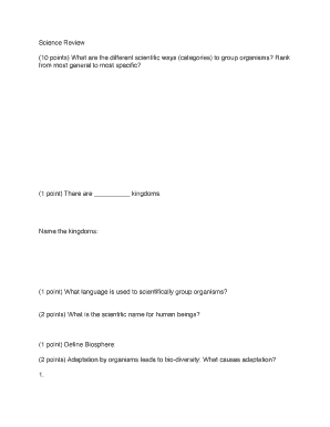 Science Review Quiz
