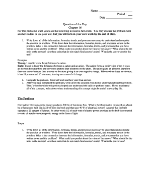 Science Homework Assignment