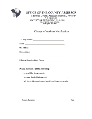 Change of Address Notification