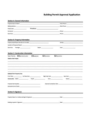Building Permit Approval Application
