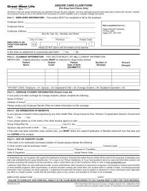Assure Card Drug Claim Form