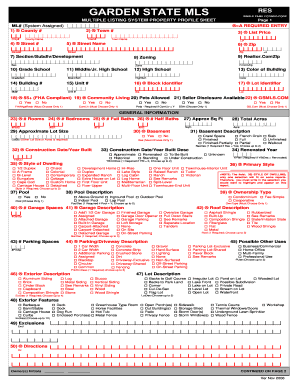 Real Estate Property Profile Sheet