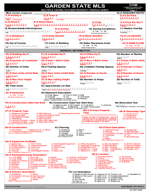 Commercial Property Profile Sheet