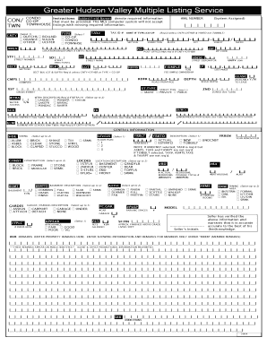 Greater Hudson Valley Multiple Listing Service Form