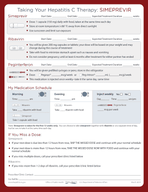 Hepatitis C Therapy Medication Schedule