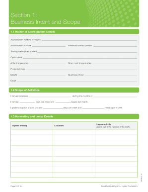 Food Safety Program for Oyster Processors