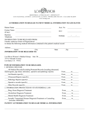 Authorization to Release Patient Medical Information