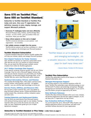 TechNet Subscription Order Form