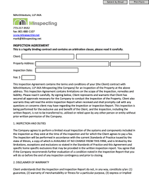 Illinois Property Inspection Agreement