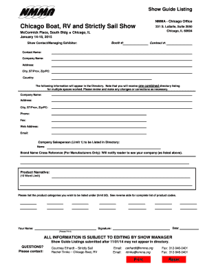 Chicago Boat RV and Strictly Sail Show Guide Listing