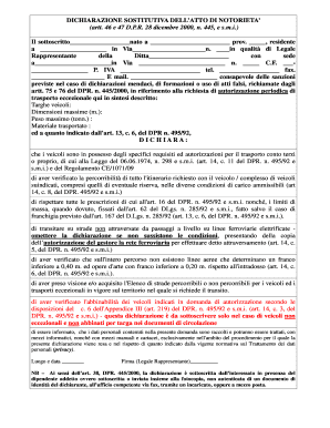 DICHIARAZIONE SOSTITUTIVA DELL’ATTO DI NOTORIETA’