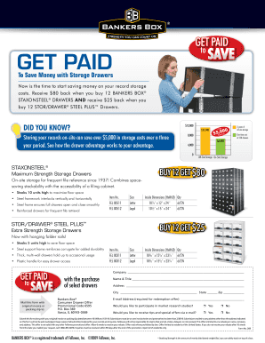 Bankers Box Storage Drawer Rebate Form