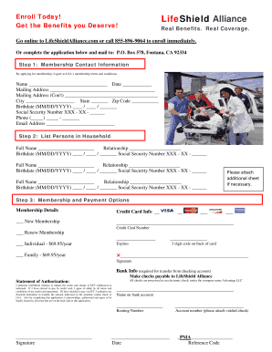 LifeShield Alliance Membership Application