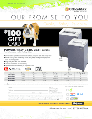 Fellowes Shredder Purchase Offer