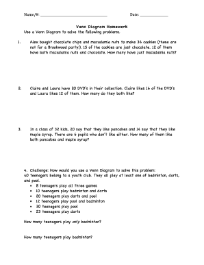 Web diagram template - Venn Diagram HomeworkProblems - brookwood